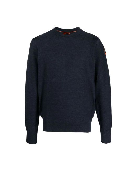 Parajumpers Blue Round-Neck Knitwear for men