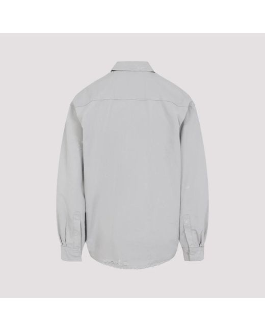 Balenciaga Graues Hemd Aw25 Stilvoll Bequem in Gray für Herren