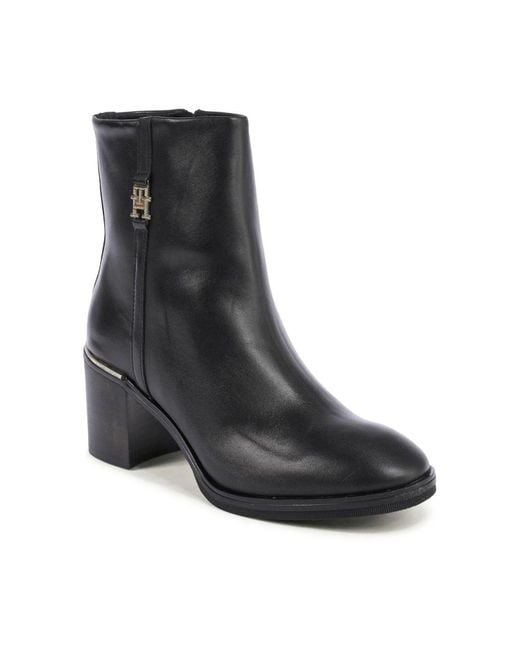 Tommy Hilfiger Black Heeled Boots