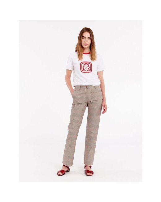 Straight Trousers di Ines De La Fressange Paris in Gray