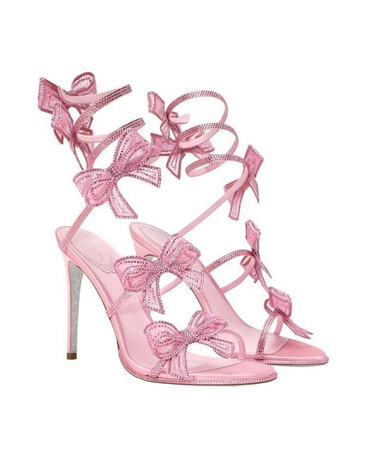 Rene Caovilla Pink High Heel Sandals