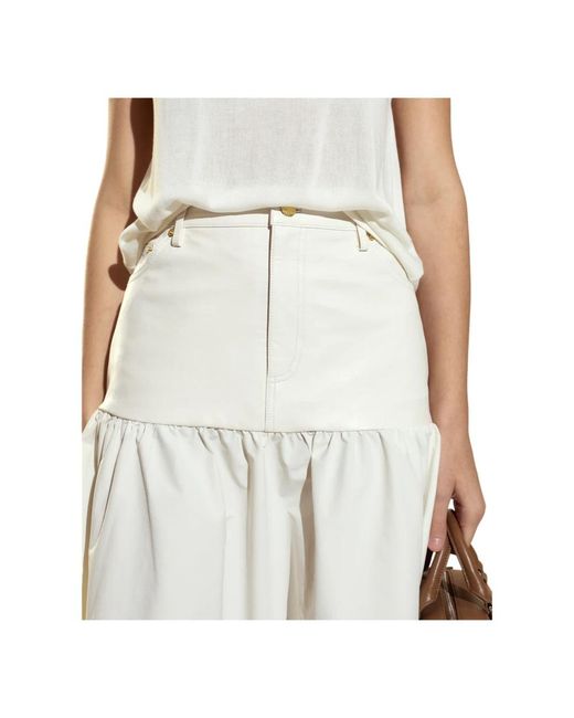 Cynthia Rowley Leather Skirts in het Metallic