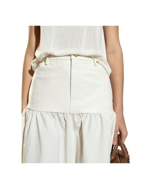 Cynthia Rowley Leather Skirts in het Metallic