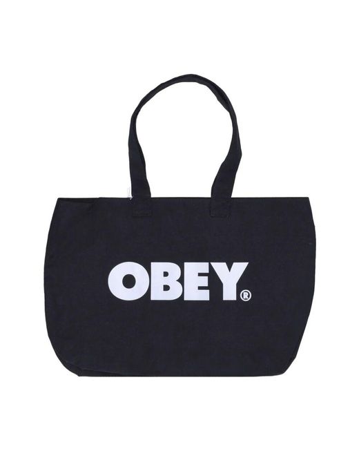 Obey Blue Tote Bags