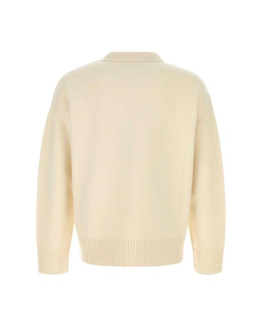 AMI Crewneck Sweater in het White voor heren