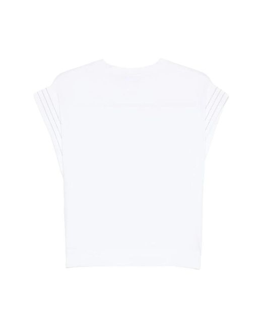 D.exterior White T-Shirts