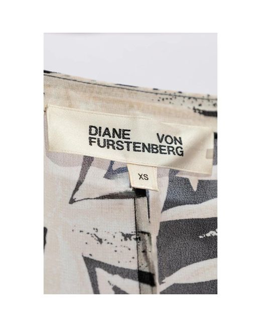 Diane von Furstenberg Gray Blumenmusterkleid