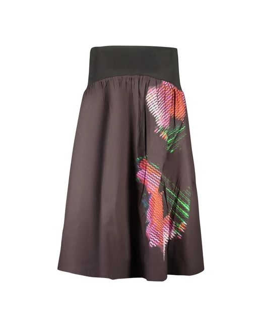 Desigual Brown Midi Skirts