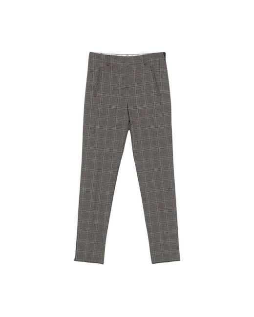 Marella Gray Slim-Fit Trousers
