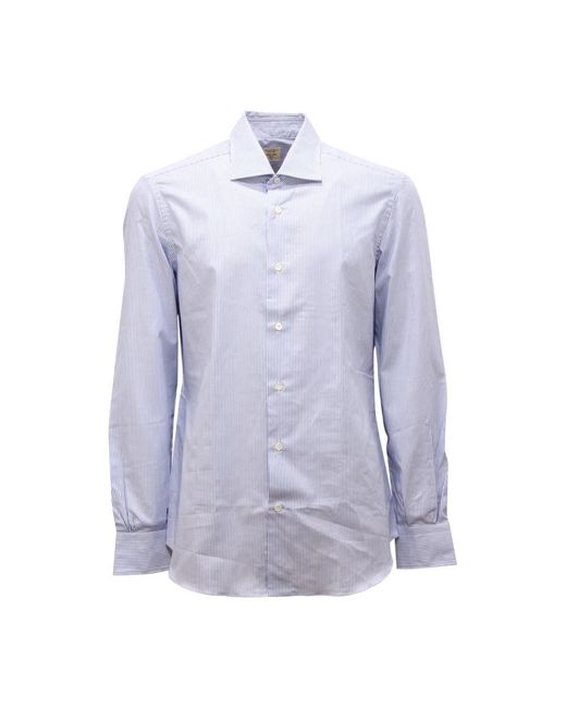 Mazzarelli Blue Casual Shirts for men
