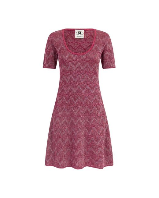 M Missoni Pink Knitted Dresses