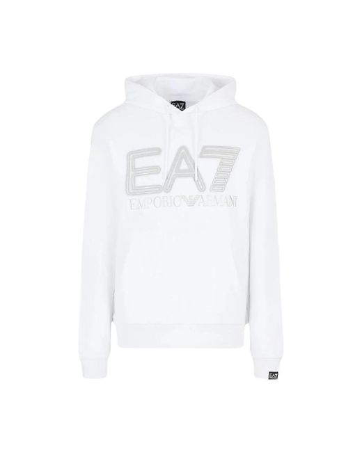 EA7 White Hoodies for men