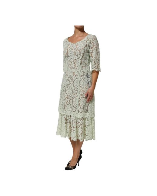 Dolce & Gabbana Green Midi Dresses