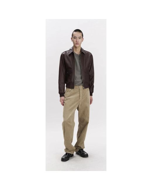 A.P.C. Brown Leather Jackets for men