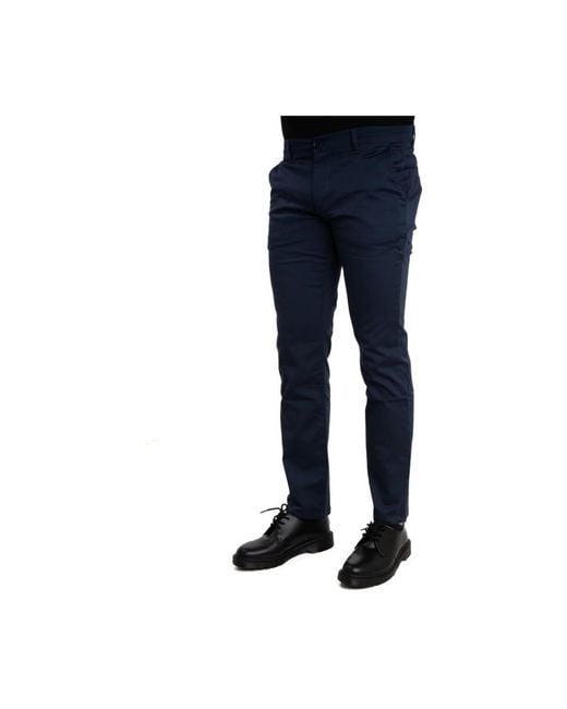 Armani Exchange Blue Slim-Fit Trousers for men