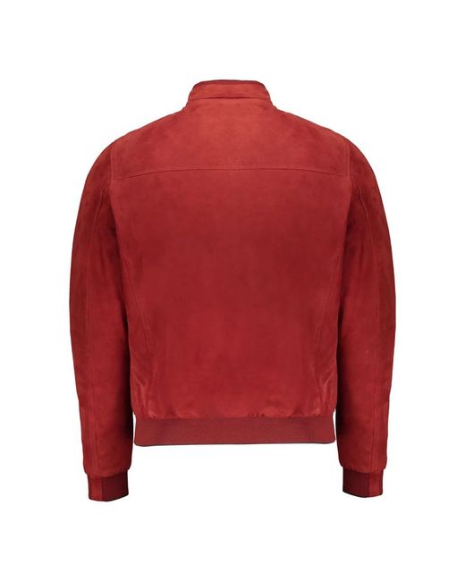 Leather Jackets Moorer de hombre de color Red