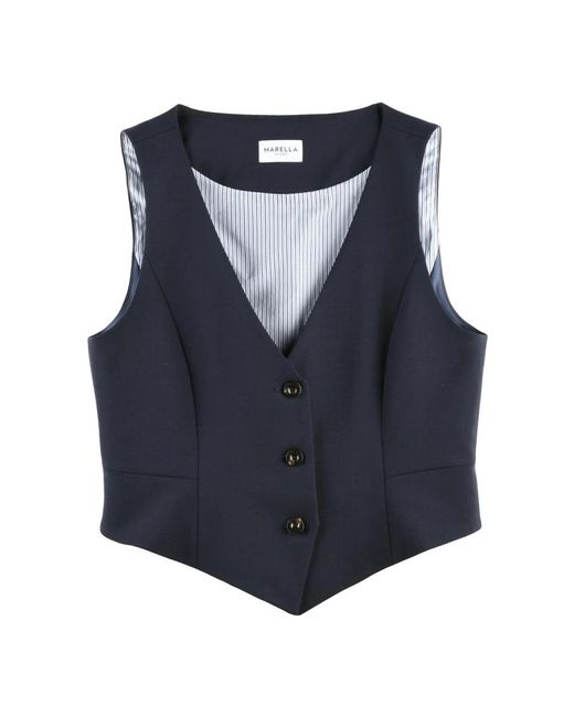 Vests Marella en coloris Blue