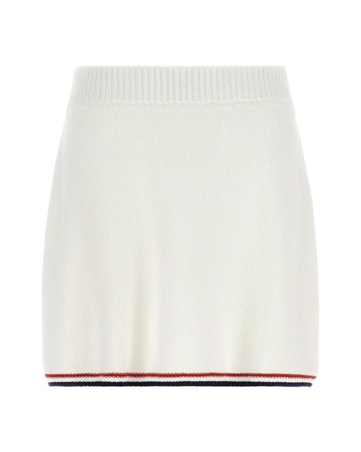 Brunello Cucinelli White Short Skirts