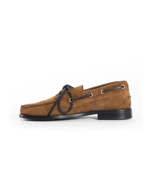 Aeyde Brown Boat Shoes