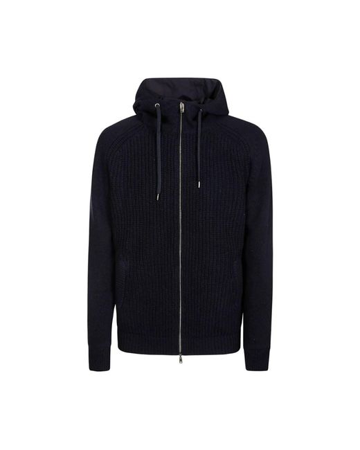 Herno Blauer Wendbarer Bomberjacke Mit Kapuze in Blue für Herren