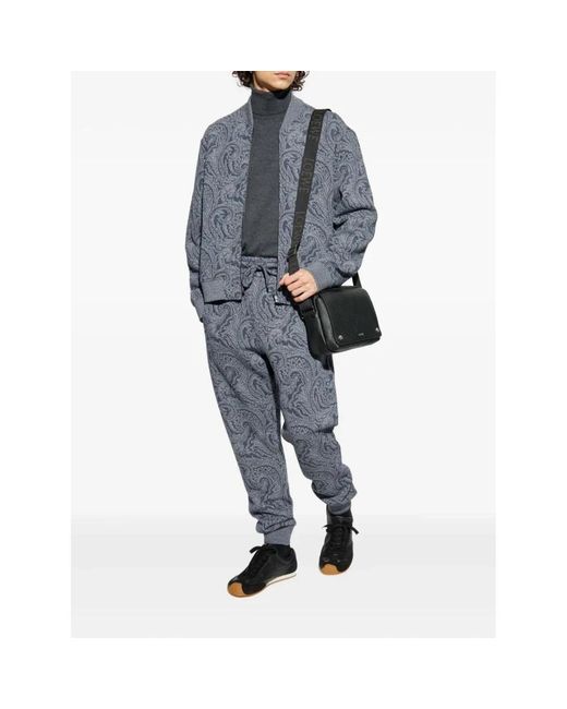 Etro Blue Bomber Jackets for men