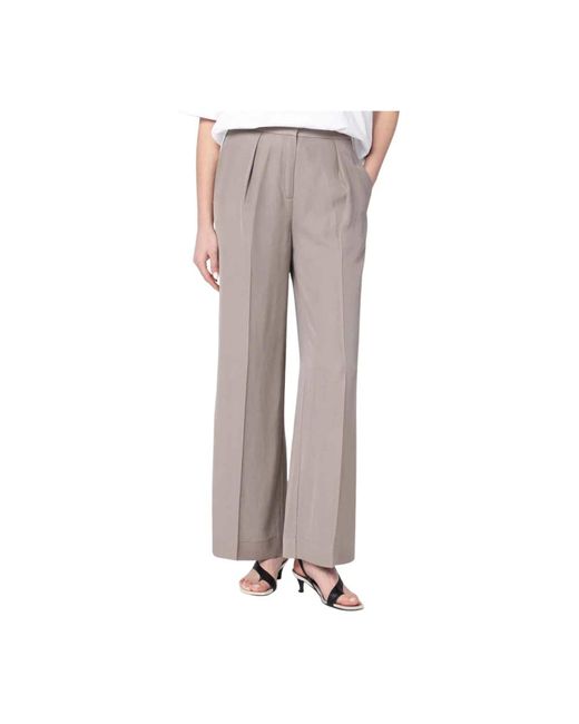 Wide Trousers Calvin Klein de color Gray