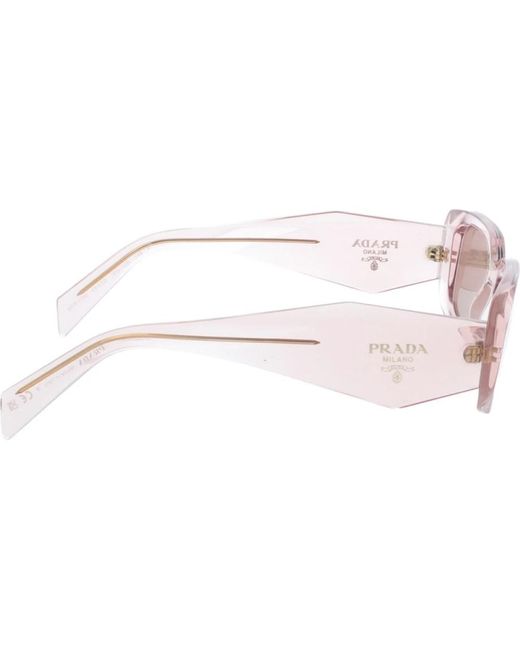 Prada Pink Stilvolle sonnenbrille mit einzigartigem design