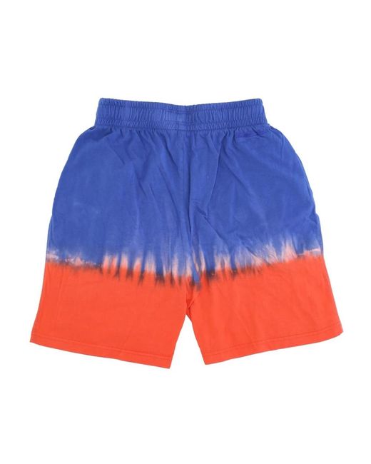 Mitchell & Ness Fitness ,Veelkleurig ,Katoen Nba Tie Dye Basketbalshorts in het Blue voor heren