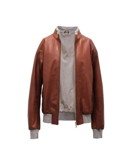 Barba Napoli Brown Leather Jackets for men