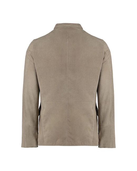 Leather Jackets di Moorer in Brown da Uomo