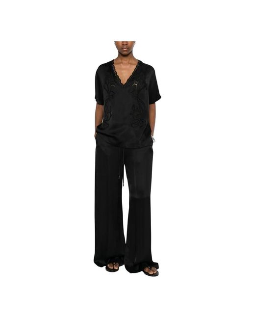 Ermanno Scervino Black Blouses