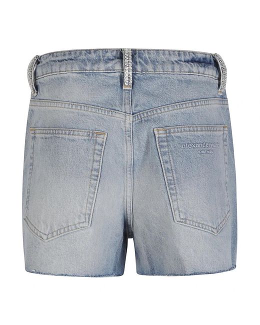 Alexander Wang Blue Denim Shorts