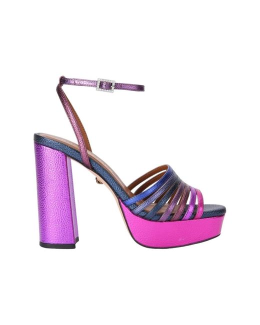 Sandalia plataforma morada estilo pierra Kurt Geiger de color Purple