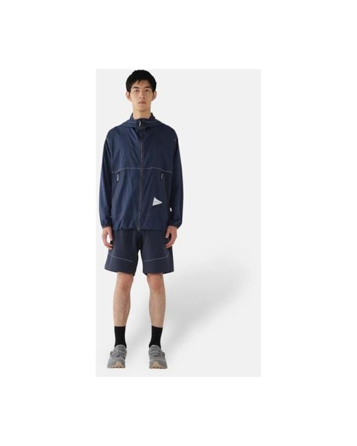 And Wander Blue Casual Shorts for men