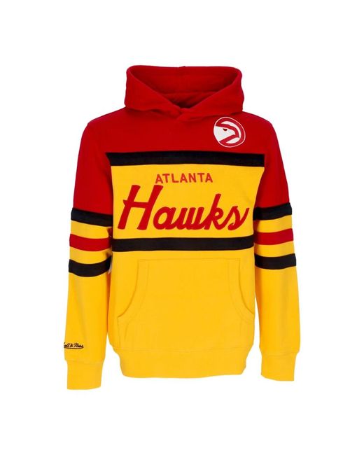 Mitchell & Ness Hoodies & Sweatvesten ,Veelkleurig ,Katoen Nba Head Coach Hoodie Atlanta Hawks in het Orange voor heren