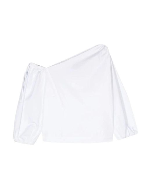 Bianco dakota top moda elegante Semicouture de color White