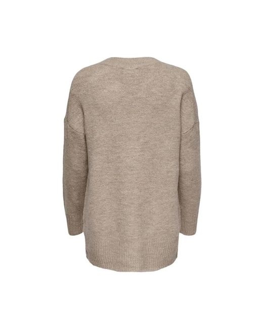 ONLY Gray Round-Neck Knitwear
