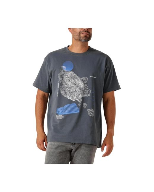 Peak Performance Tops ,Blauw Grafische Tee Blauw Polo T-Shirt in het Blue voor heren