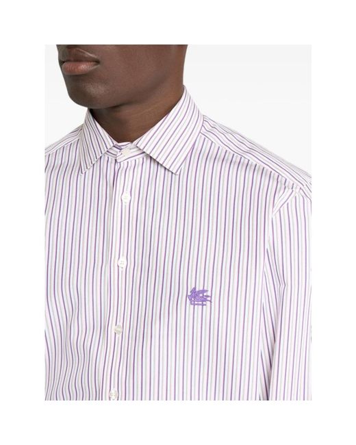 Etro Lange Mouwen Shirt in het White voor heren