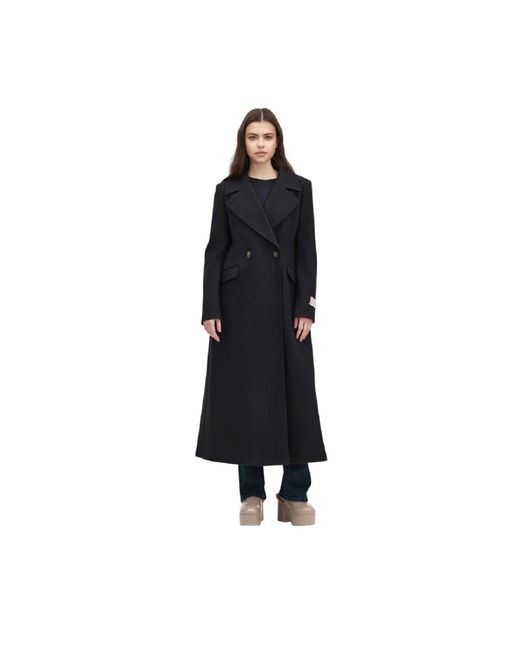 White Wise Jassen ,Zwart ,Wol 20460 Coat in het Black