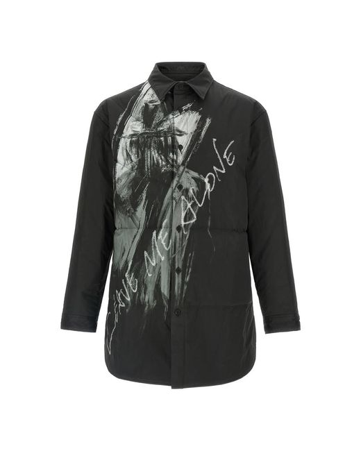 Yohji Yamamoto Gewatteerd Overshirt in het Black voor heren
