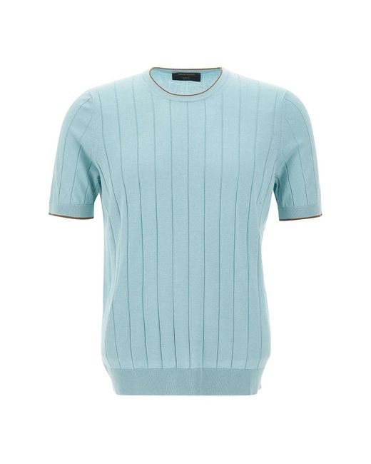 Gran Sasso Blue Round-Neck Knitwear for men