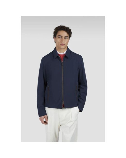 Paul & Shark Wasserabweisende Stretch Shacket Mit Alcantara in Blue für Herren