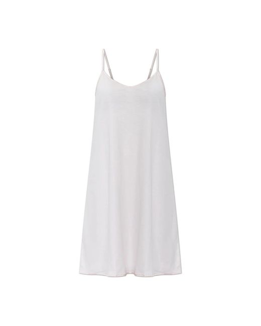 Hanro Spaghetti Jurk in het White