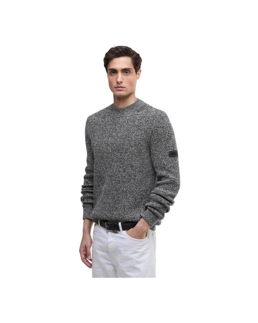 Barbour Gray Round-Neck Knitwear for men