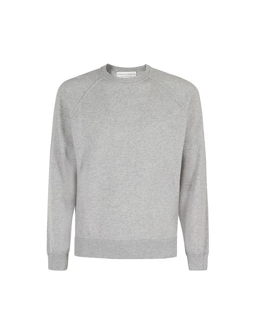 FILIPPO DE LAURENTIIS Gray Round-Neck Knitwear for men