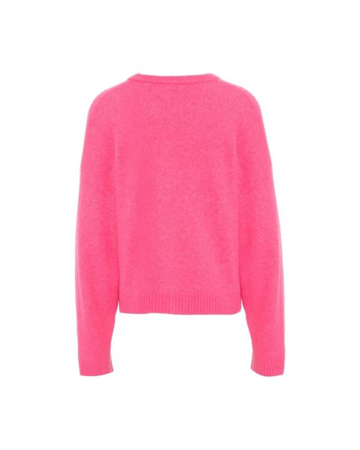 Crush Round-Neck Knitwear in het Pink