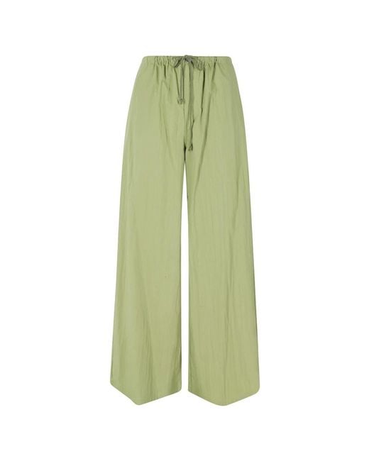 Isabelle Blanche Green Wide Trousers