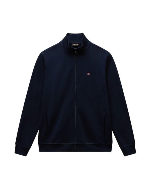 Napapijri Hoodies & Sweatvesten ,Blauw ,Katoen Balis Zip Up Sweatshirt in het Blue voor heren