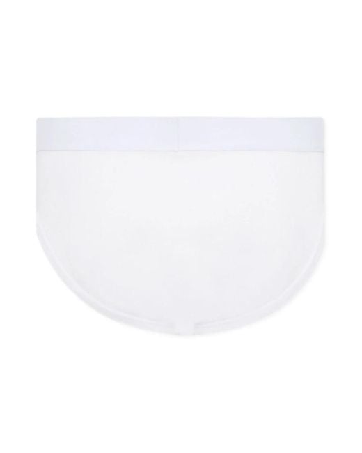 DSquared² Witte Stretch Jersey Briefs in het White voor heren